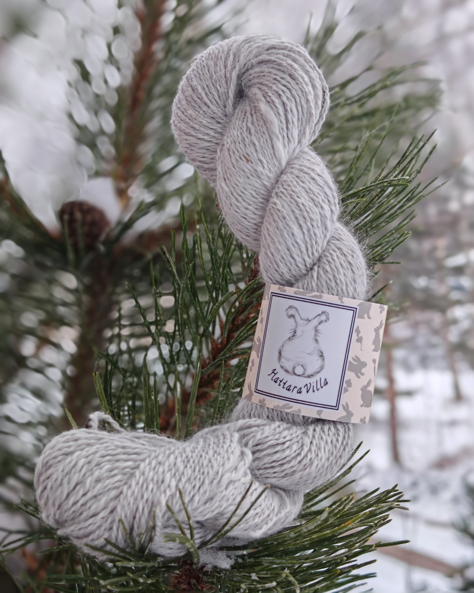 Angoralanka luonnon värissä harmaa