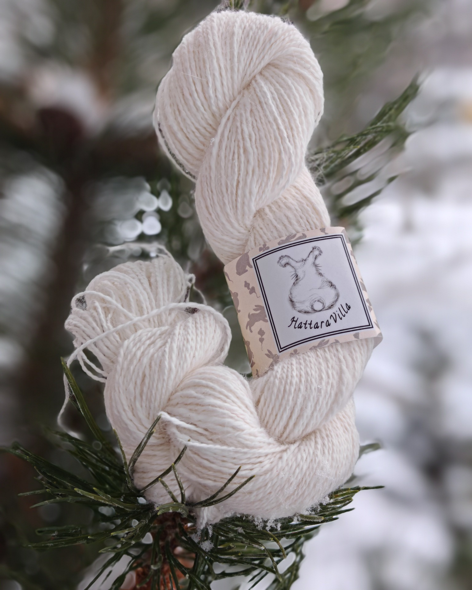 Angoralanka puhtaan valkoinen